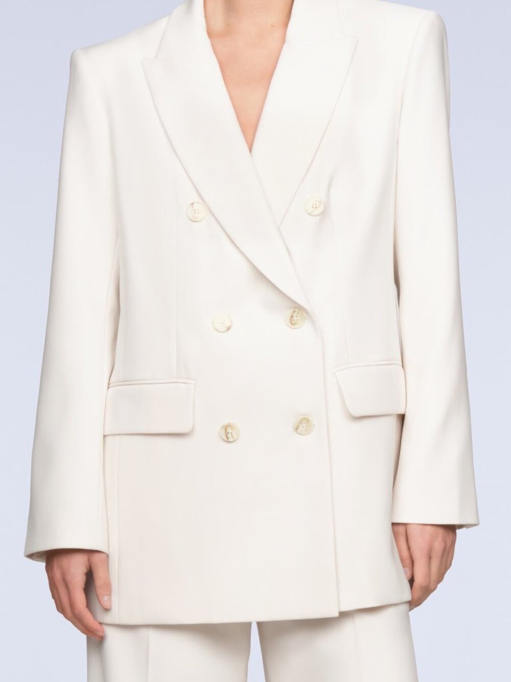 NWT BCBGMAXAZRIA Tonya Oversize Double Breasted Blazer Gardenia Size 4
